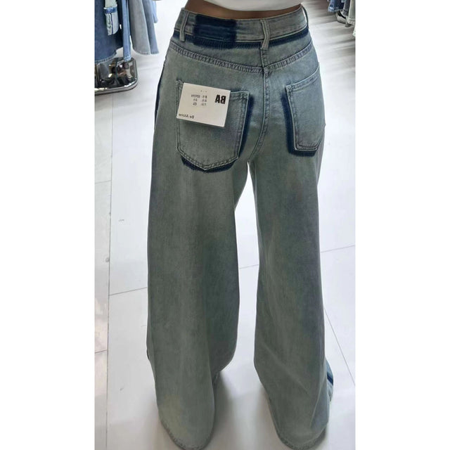 Duo-tone Denim Pants