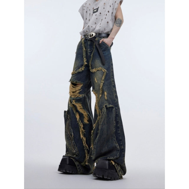 Shin Ripped Denim Pant