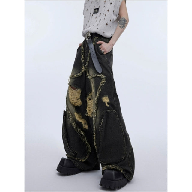 Shin Ripped Denim Pant