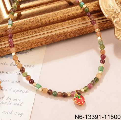 Strawberry Bead Neckpiece
