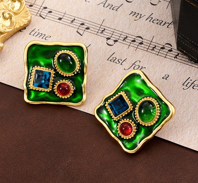 Emerald Gems Earring