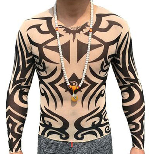 TRIBAL TATTOO ELASTIC SHIRT