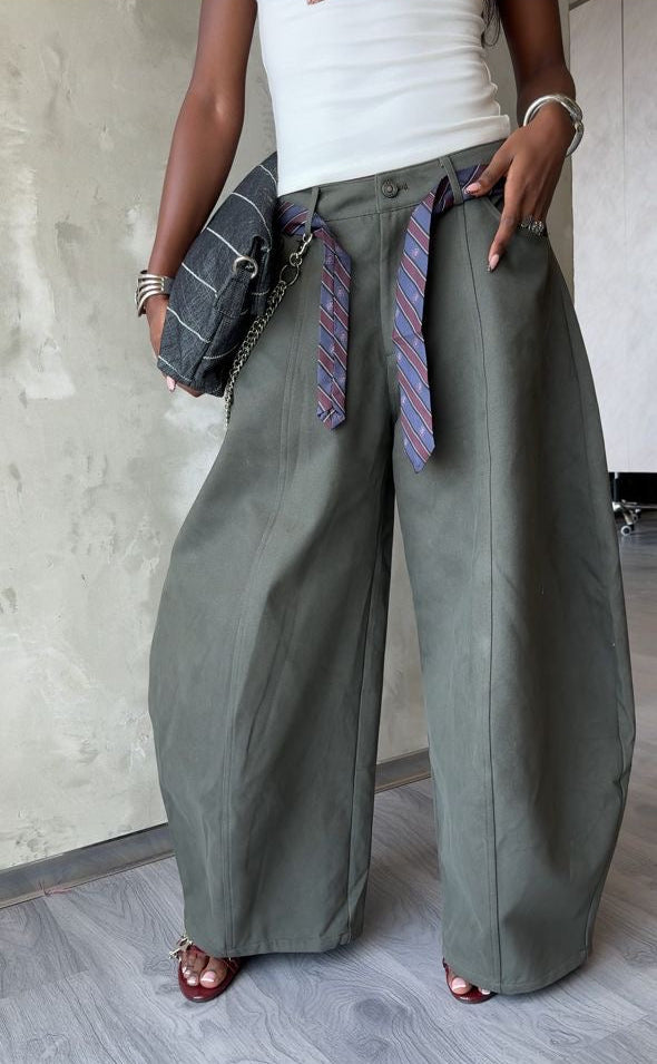 Curved Tie Pants