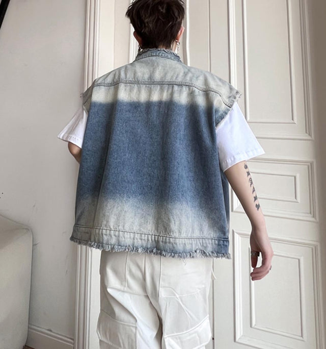 Hakka Denim Armless Jacket