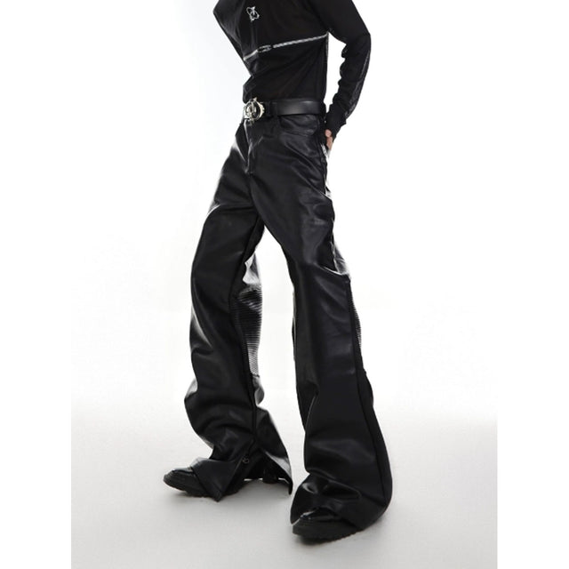 Slit Leather Pant