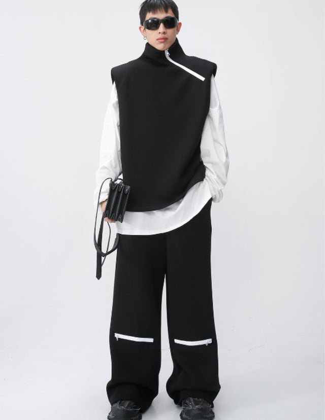 Zipper Sleeveless Co-ord