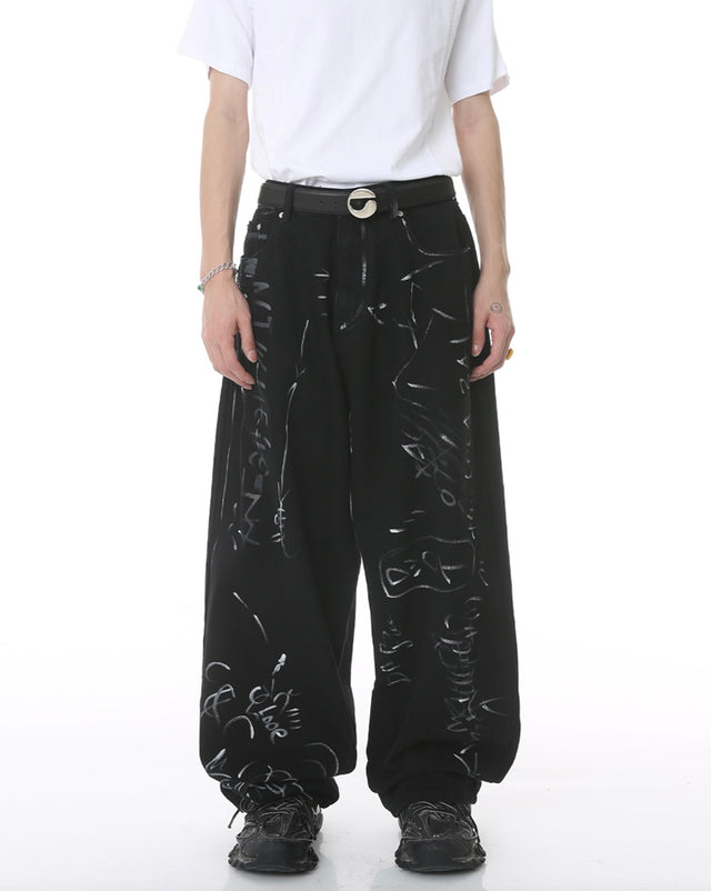 Graffiti Baggy Denim Pant