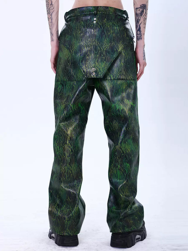 Gradient Hook Leather Pant