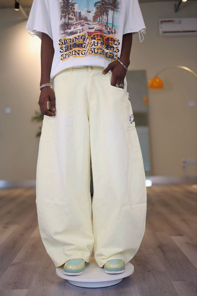 Curved Denim Pant (3 colors)