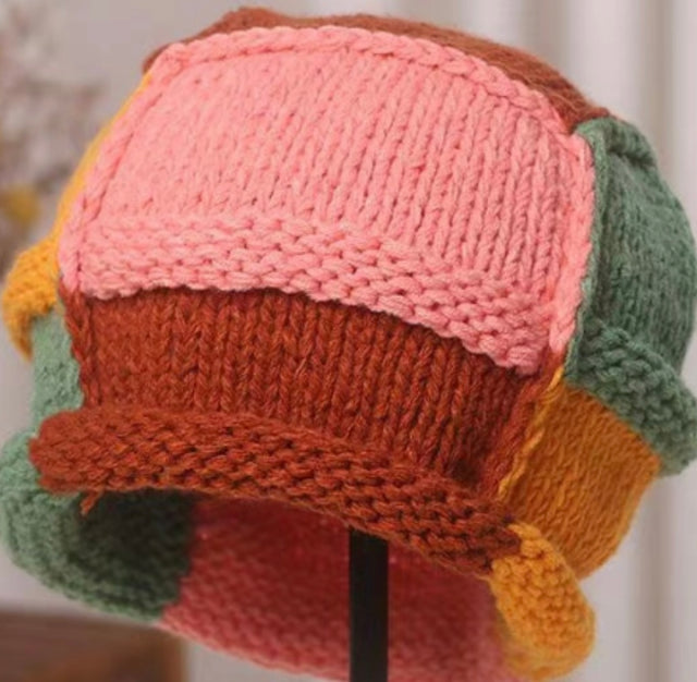 Knit Patch Color Beanie
