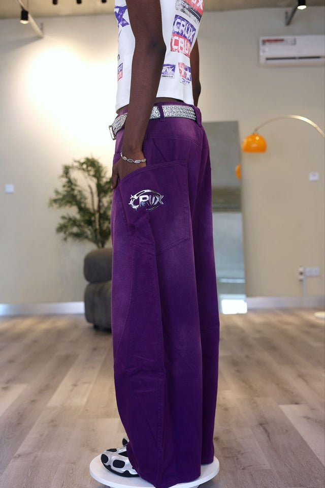 Curved Denim Pant (3 colors)