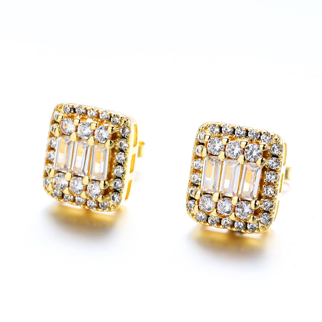 Brick Ice Gold Earring