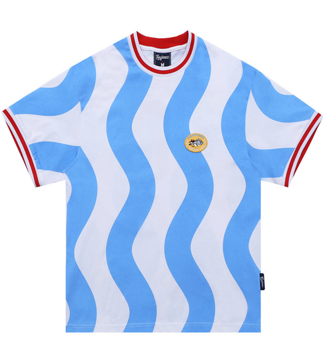 Blue Wavvy Tee