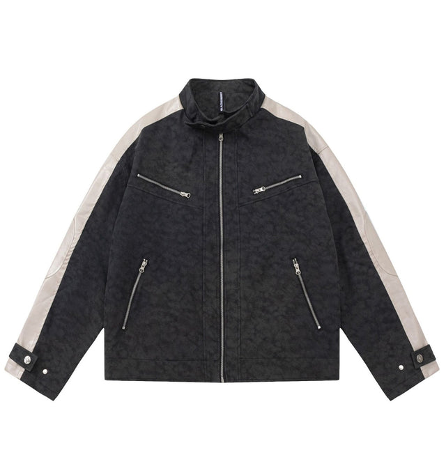 Burr lock Leather Jacket