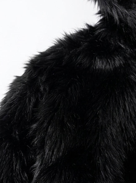 Fuzzy Fur Hooded Jacket
