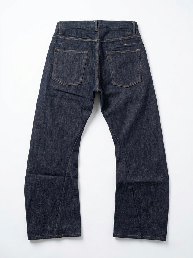 Curve Zipper Blue Jean
