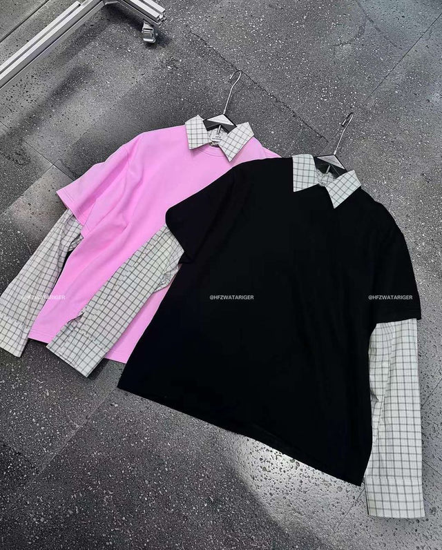Checker Double Sleeve Shirt