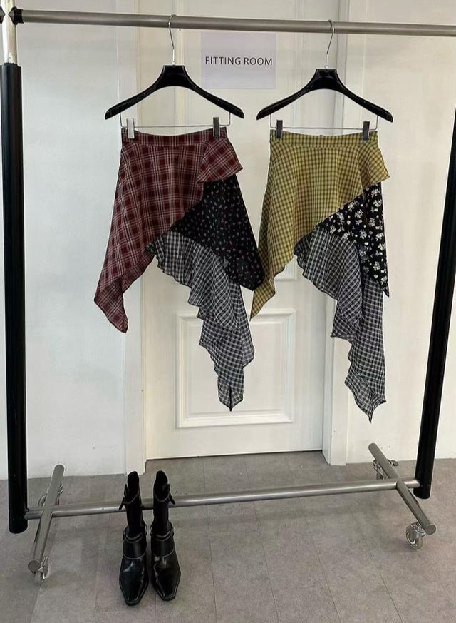 Check Mix Skirt