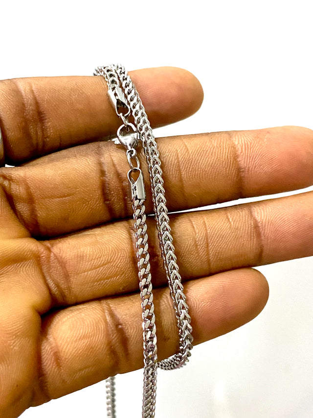 3MM SPINE TWIST SILVER CHAIN
