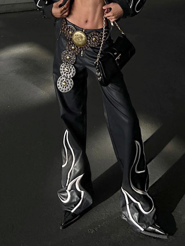 Flames Leather Pant