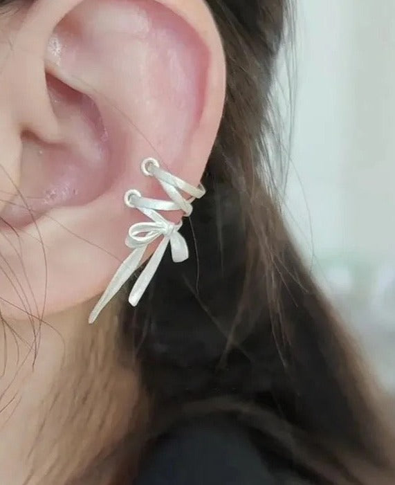 Lace Clip Earrings