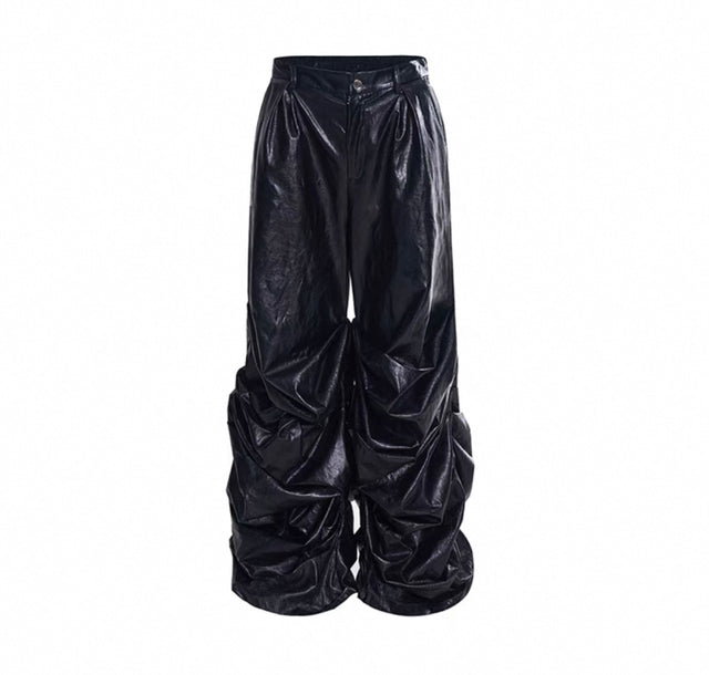 Ruched Leather Pant