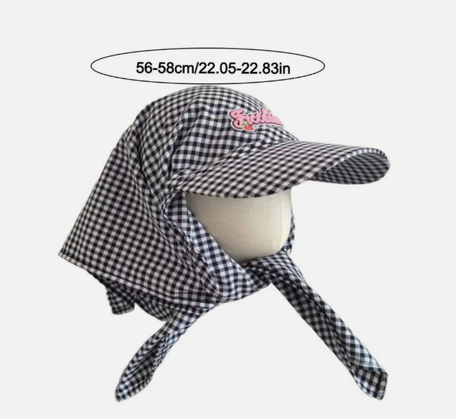 Check Scarf Cap