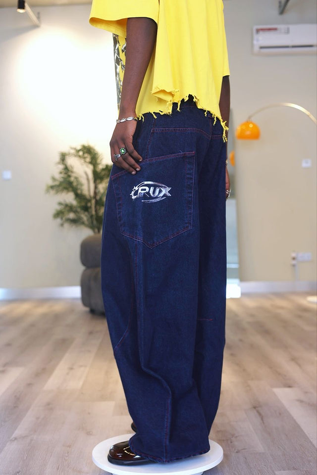 Curved Denim Pant (3 colors)