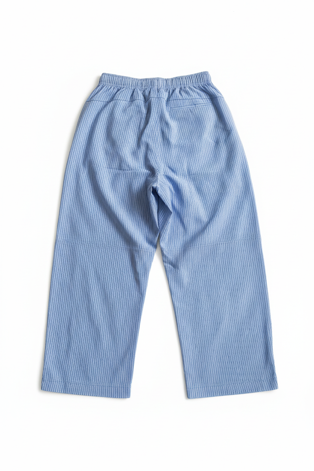 Back view of striped pants