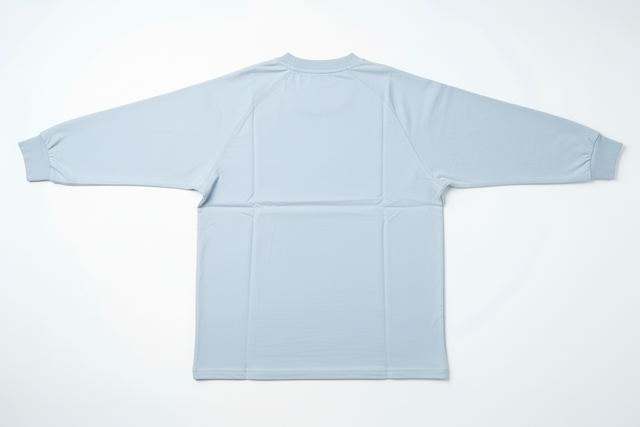 Back view with extended sleeves and no stripes