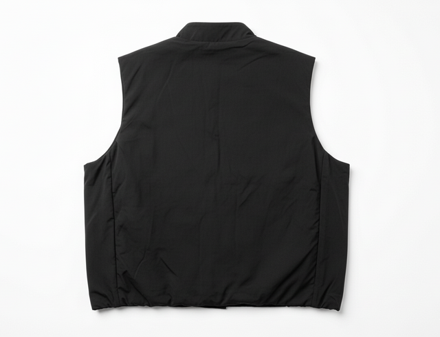 Black vest back view