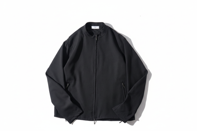 Black athletic jacket - front view