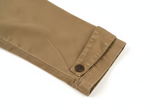Light Khaki Utility Coat Detail Shot