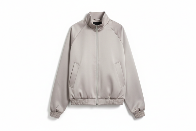 Professional e-commerce hero shot of bomber jacket