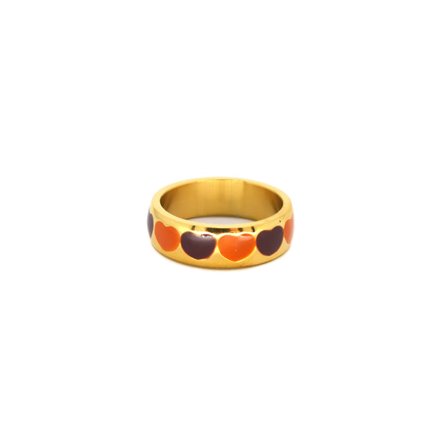 Hearts Gold Ring