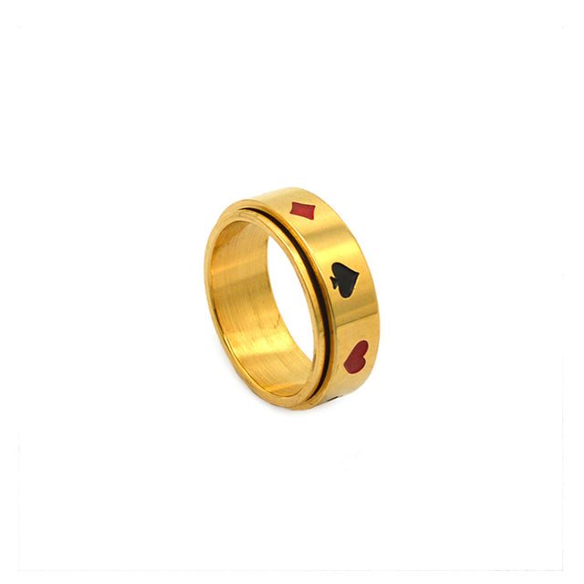 Suit Gold Ring