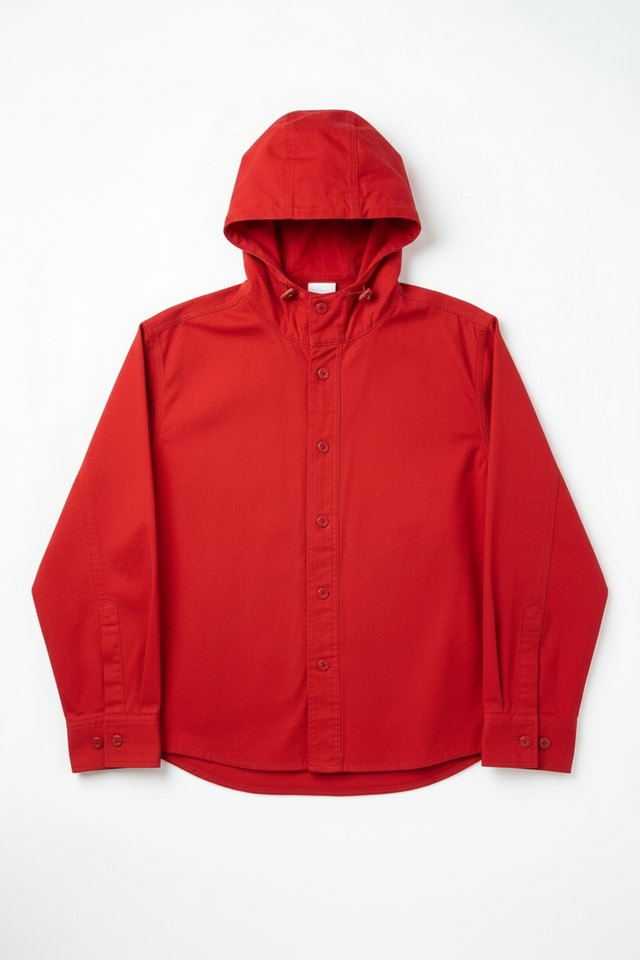 Red Hooded Jacket - Front