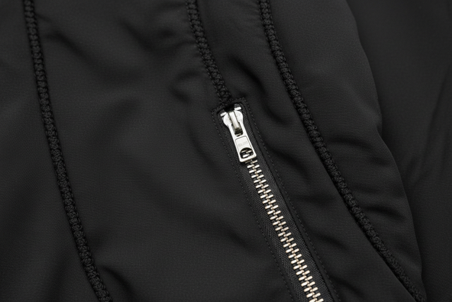 Side pocket with zipper detail