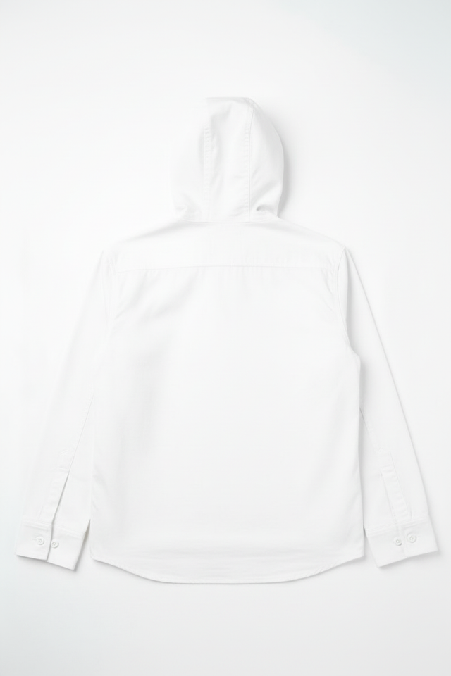White Hooded Jacket - Back