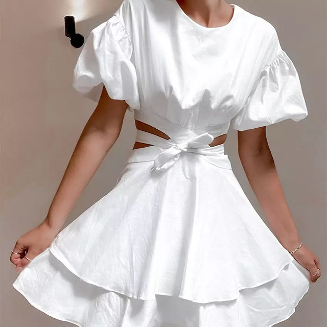 PUFFY SLEEVE DRESS