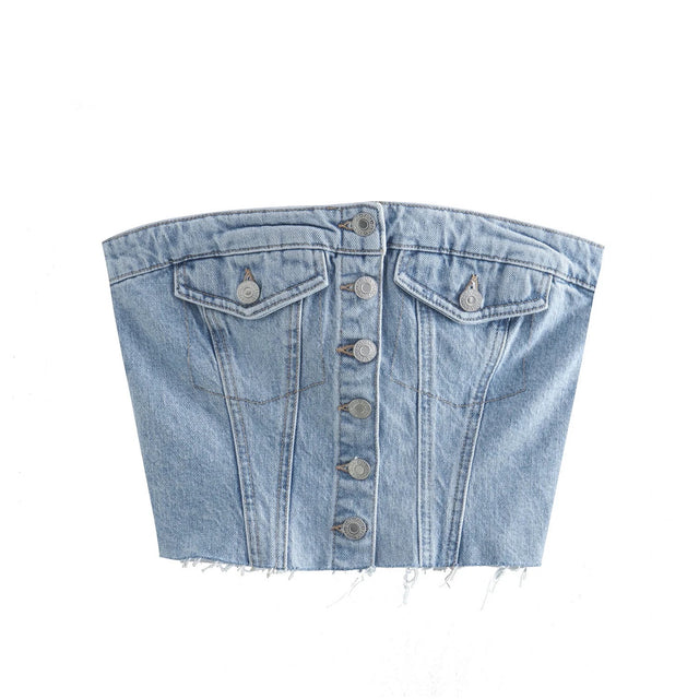 SPAND DENIM TOP