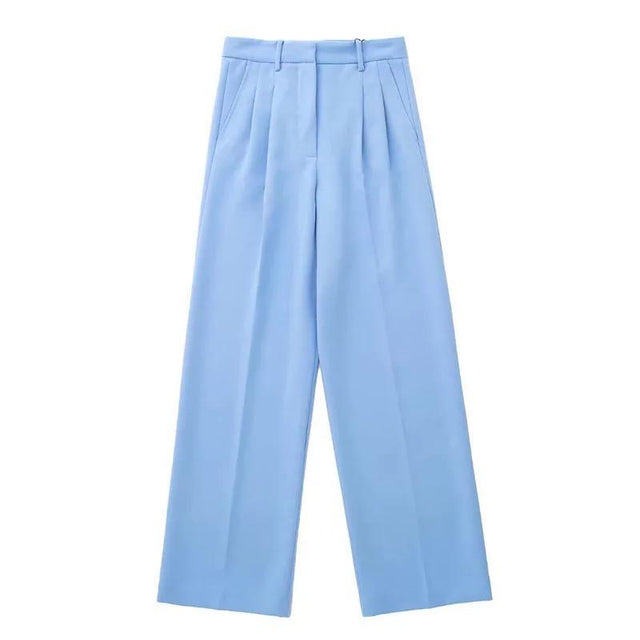 BLUE PLEAT PANT