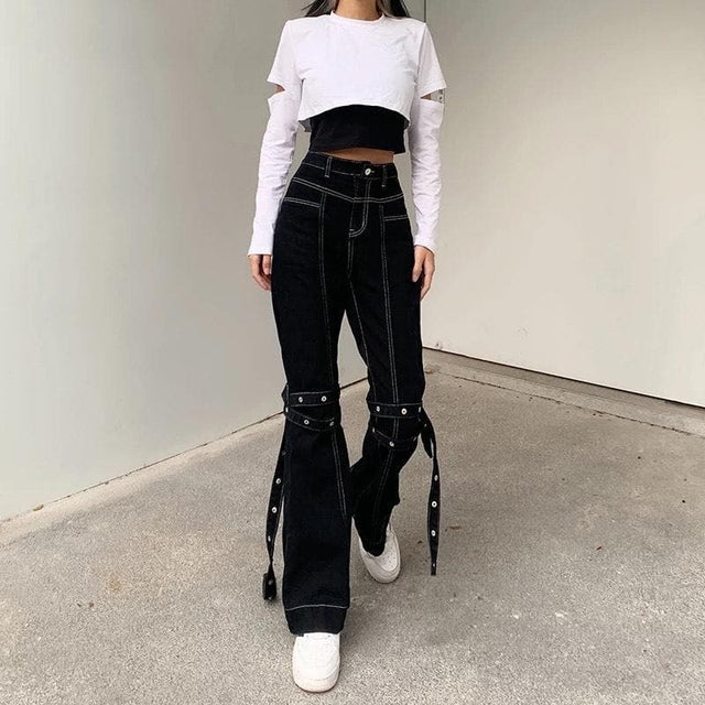 KNEE STRAP DENIM