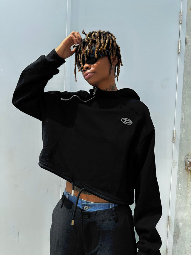 Illusion Crop Hoodie
