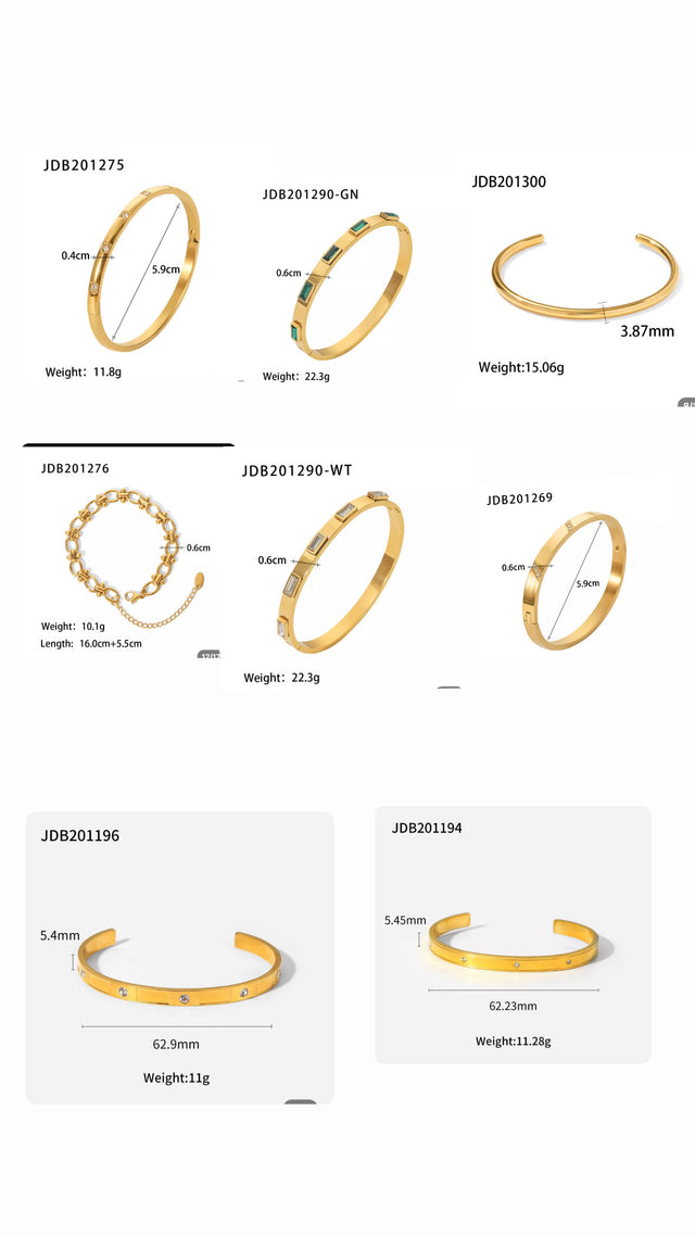 GOLD CLIP BRACELETS