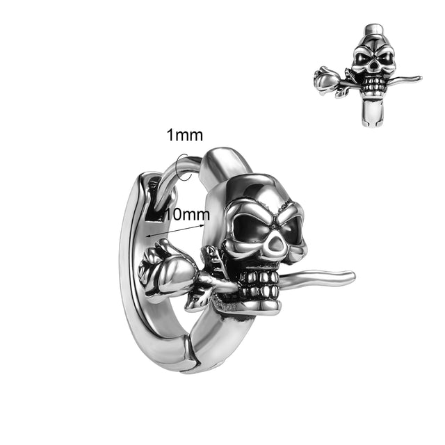 SKULL ROSE EARRINGS