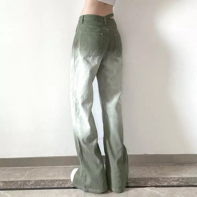 GREEN ACID FADE DENIM