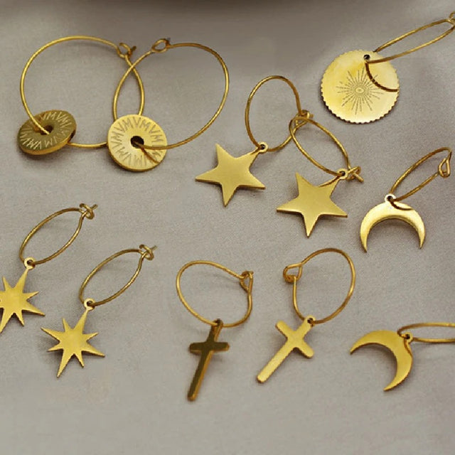 RETRO GOLD PLATED EARRINGS