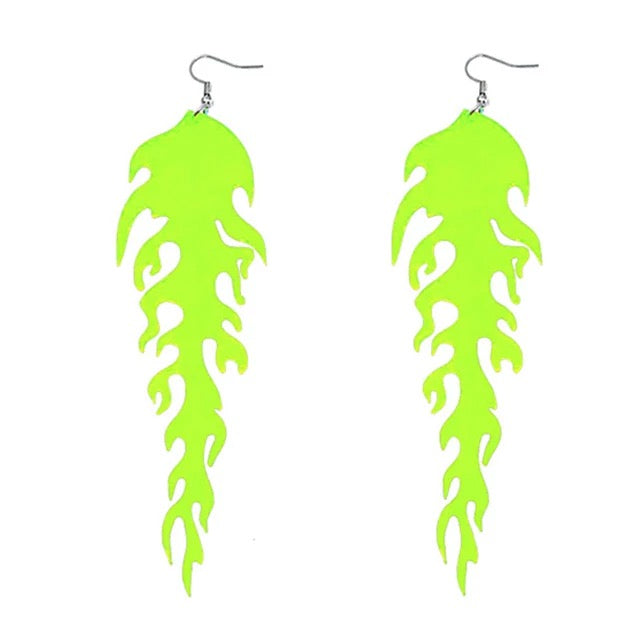 ACRYLIC FLAME EARRING
