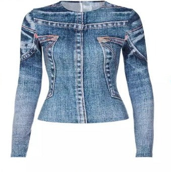 DENIM ILUSION TOP